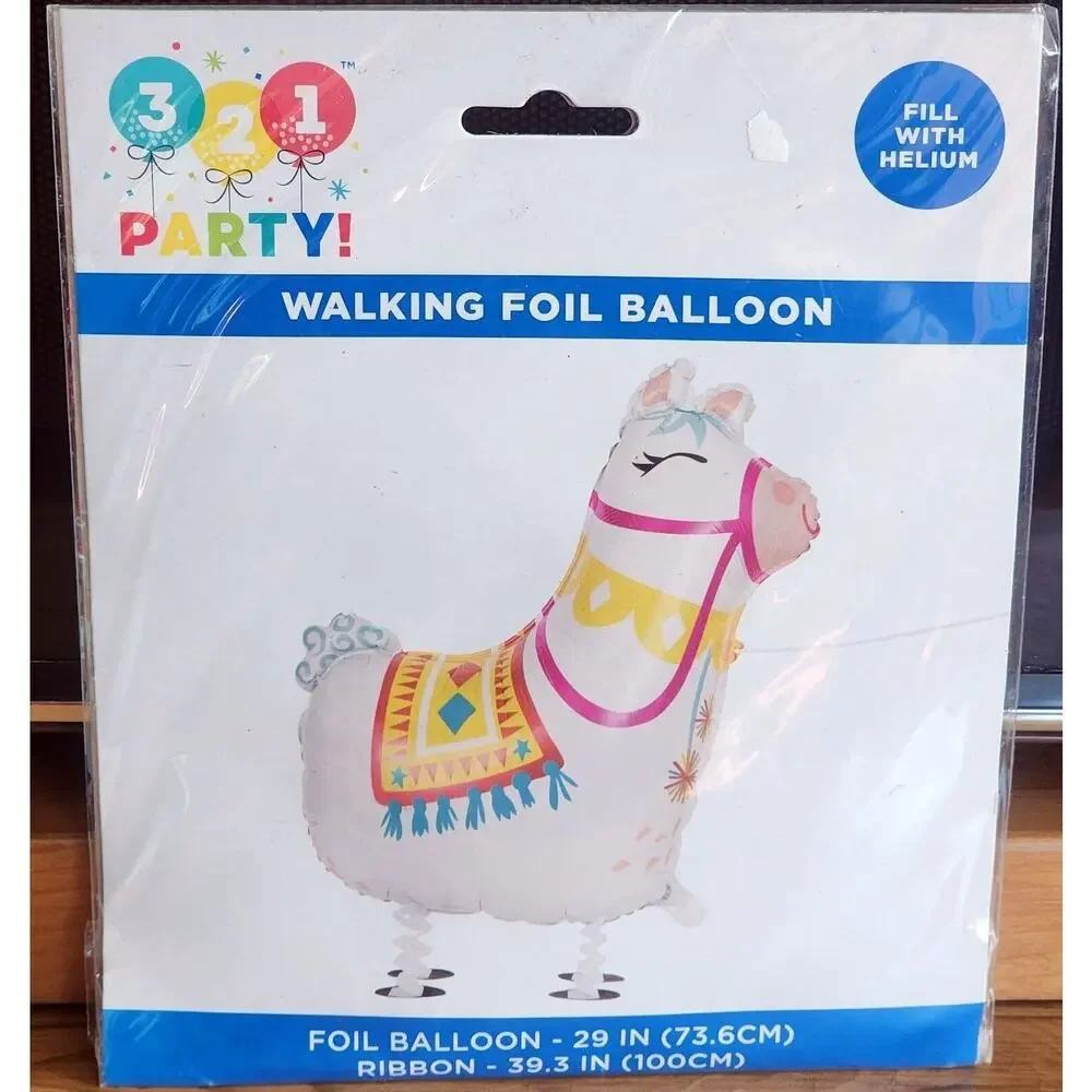 2 Walking Llama Mylar Foil Balloons Birthday Fiesta Party 29